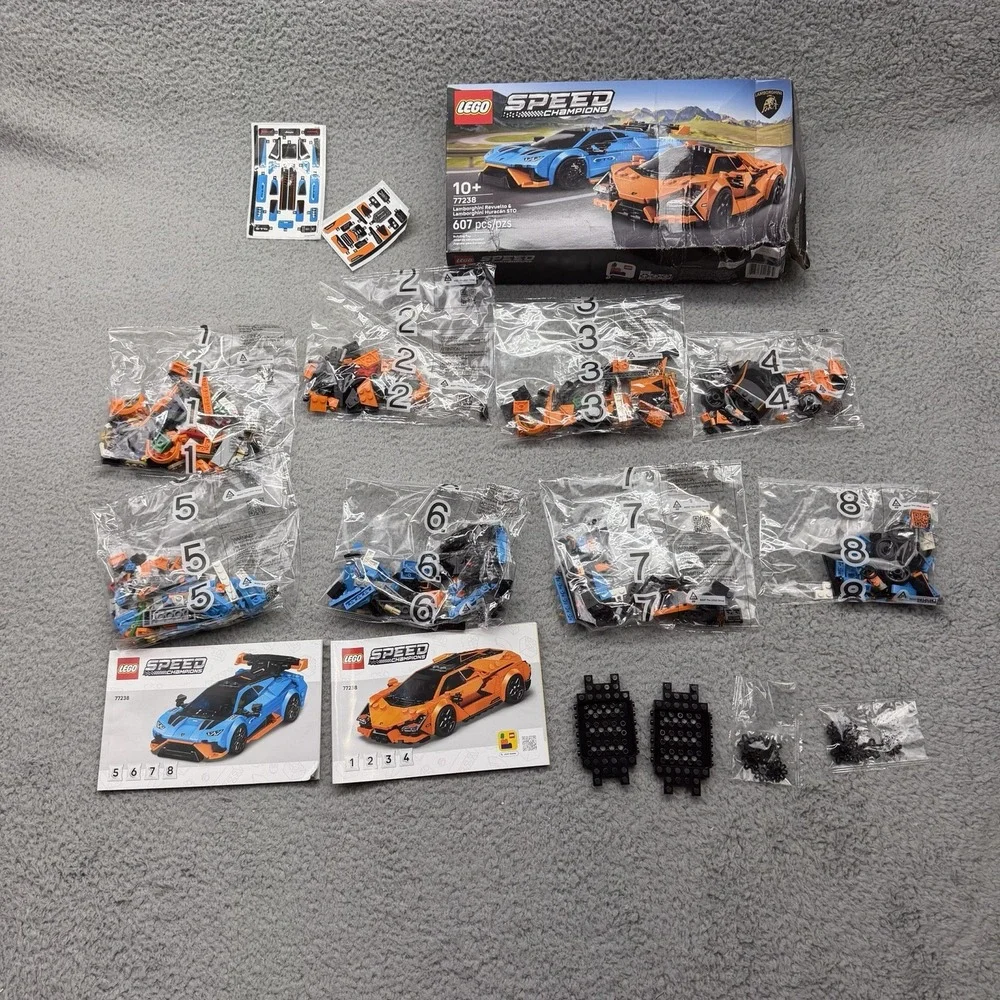 NIOB LEGO 77238 Speed Champions Lamborghini Revuelto & Huracan STO Sealed Bags